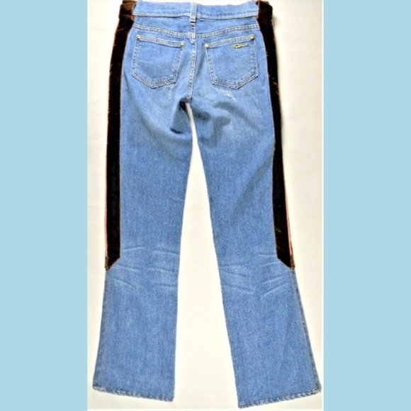 Roberto Cavalli Blue Jeans Velvet  Italy 30/31 Top - Picture 2 of 8